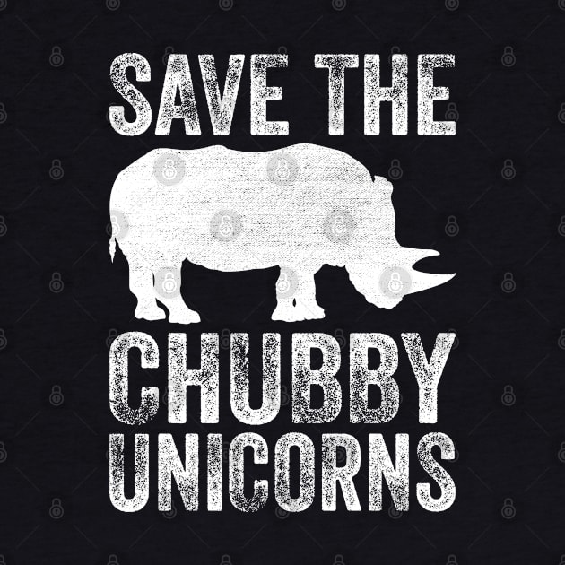 Save The Chubby Unicorns Funny Rhino by DragonTees